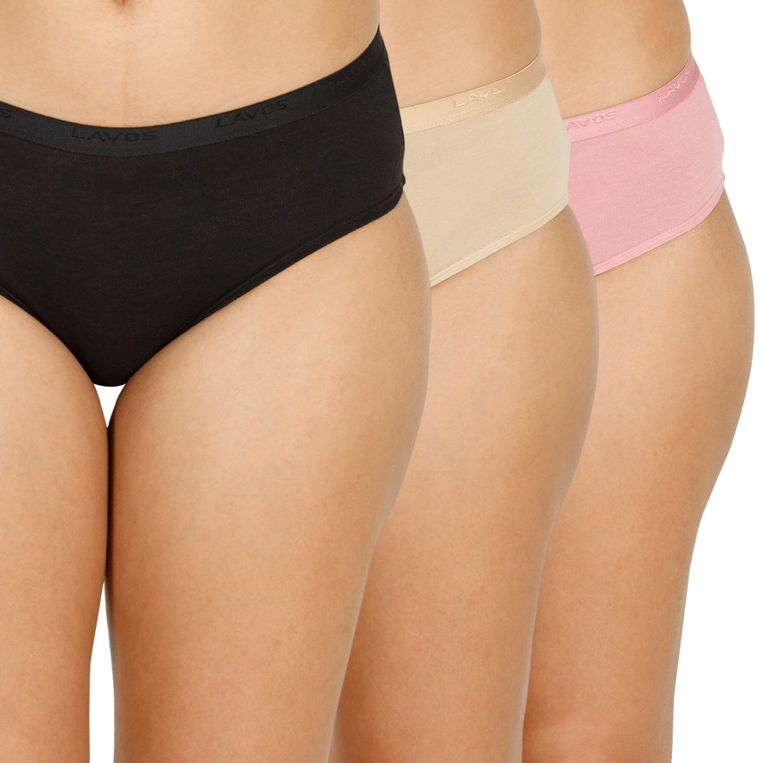 super soft, bamboo panties underwear set of 3, organic