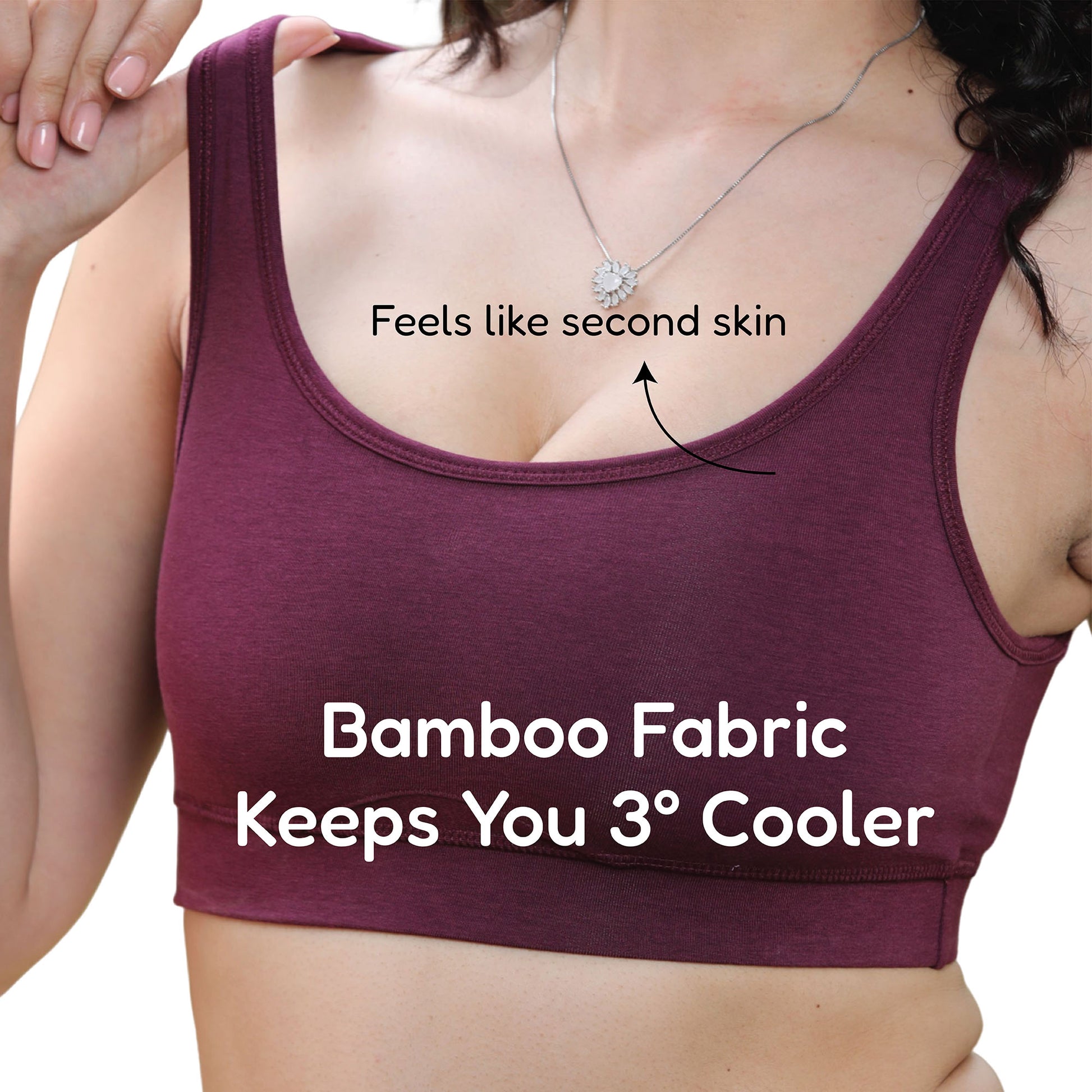 Bamboo Fabric Full Coverage Padded T-shirt Bra